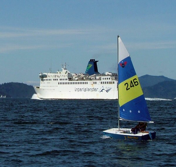 Michael Power passes Cook Strait ferry 